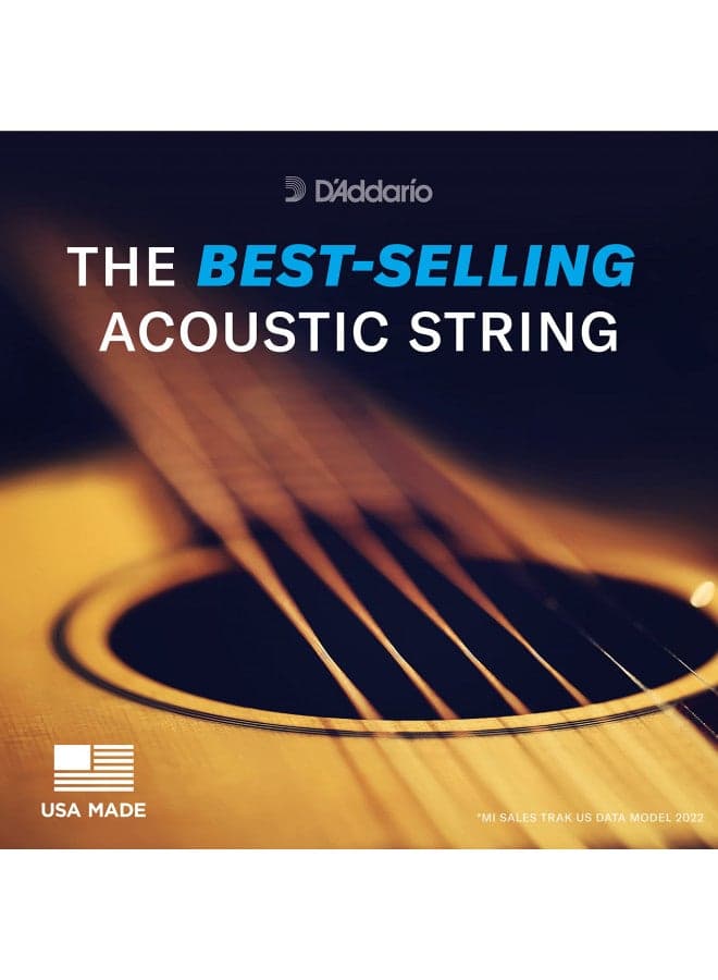 D'Addario Guitar Strings - Phosphor Bronze Acoustic Guitar Strings - EJ17-10P - Rich, Full Tonal Spectrum - For 6 String Guitars - 13-56 Medium, 10-Pack