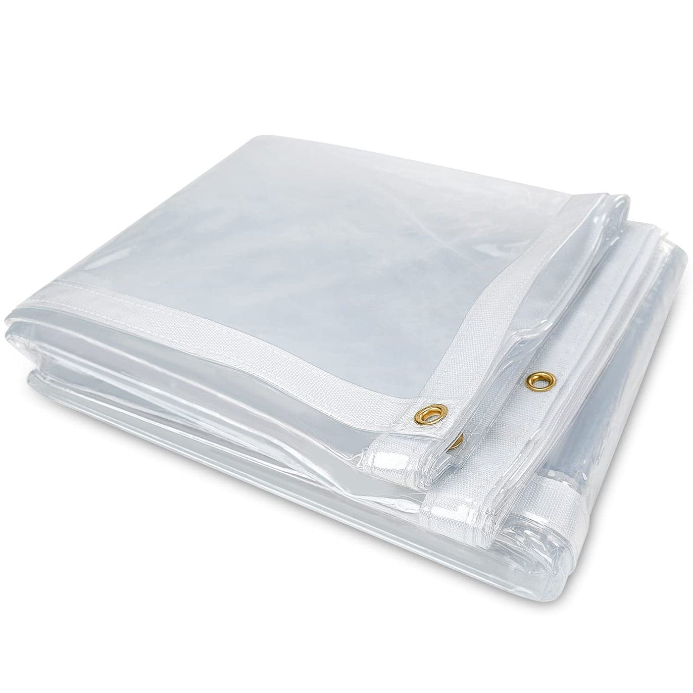 6 x 20 Clear Vinyl Tarp Super Heavy Duty 20 Mil Transparent Waterproof PVC Tarpaulin with Brass Grommets for Patio Enclosure Camping Outdoor Tent Cover Porch Canopy by Xpose Safety