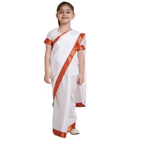 Kaku Fancy Dresses Sarojini Naidu Costume For Girls/Independence Day - Republic Day Dress for Kids