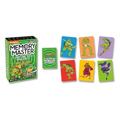 Aquarius Teenage Mutant Ninja Turtles Memory Master Card Game Fun Family Party Game for Kids Teens Adults Entertaining Game Night Gift Officially Licensed TMNT Merchandise