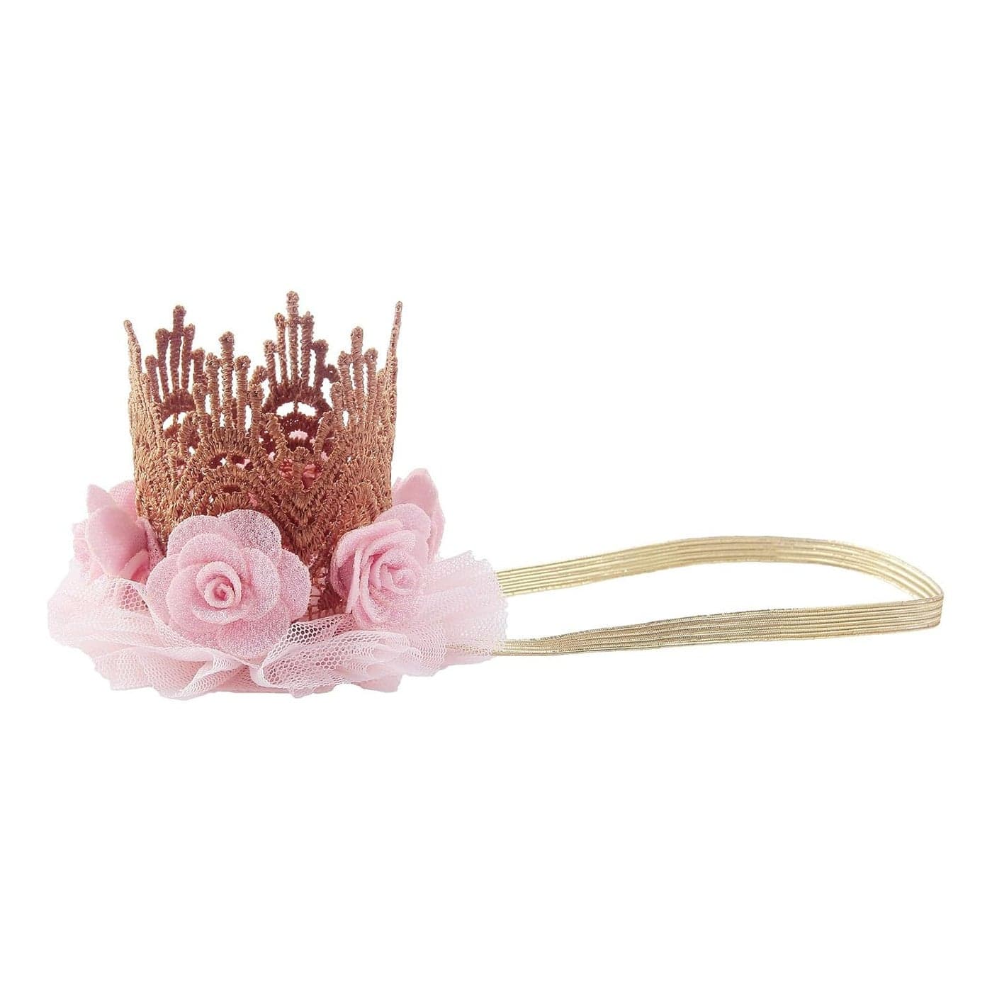 Lace Crown Headband for Baby Girls Birthday Party Photography Gift Pink