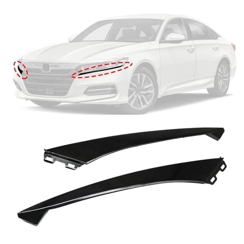 Priprilod Grille Lower Molding Trim Driver+Passenger Side Compatible With Honda Accord Sedan 2018-2020 Bumper Molding Trim #71114TVAA00 71119TVAA00