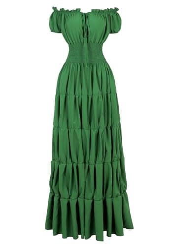 Zhitunemi Renaissance Costume Women Dress: Halloween Costumes Woman 2025 Renaissance Dresses - Halloween Party Theme Events Green 2XL