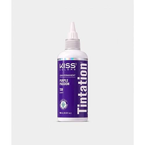 Red by Kiss Tintation SemiPermanent Hair Color Aloe Vera Water Based Argan Oil Olive Oil Collagen Keratin LongLasting Color Dye Purple Passion 5 Fl Oz