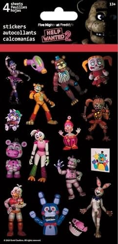 Five Nights at Freddys Help Wanted 2 Standard Stickers 4 Sheet