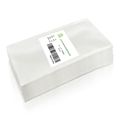 CANLENPK 35x47 Inch9x12cm Vacuum Food Seal BagsSmall Food Vacuum Storage Sealer BagSeal Meal Snack Fruit Nut Tea Cookie BeanBoil Steam Heat Freezer Sous Vide Grocery Sealable Bag 100PCS