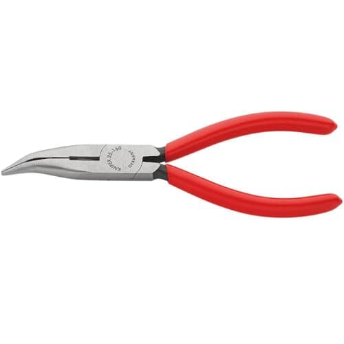 KNIPEX Tools Long Nose Pliers With Cutter 40 Degree Angled 2521160 614 inches