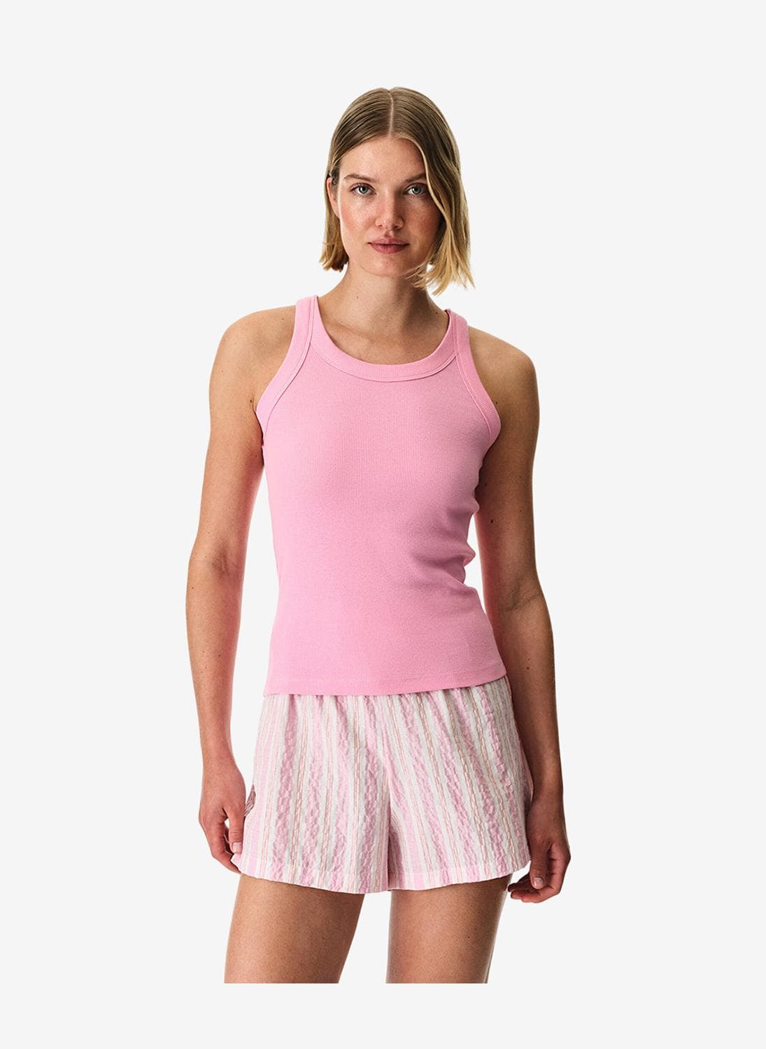 Women Mira Sleeveless Shorts Pink Set