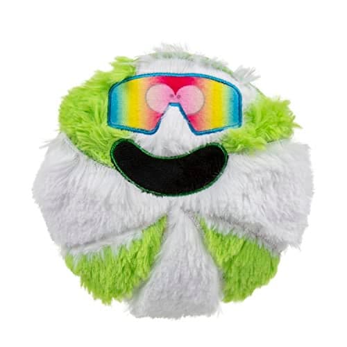 goDog Holiday Collection Mixed Materials TPEPlush Cool Mint Squeaky Dog Toy Chew Guard Technology GreenWhite One Size