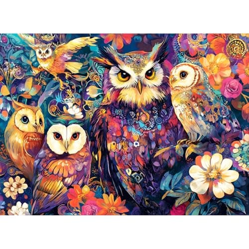 300 Pieces Owl Puzzle for Adults Bird Puzzle 300 Pieces Recycled Cardboard Jigsaw Puzzles for Adults Family Challenging Game Home Decor Gift Toy for Teens Kids Seniors 20515 in