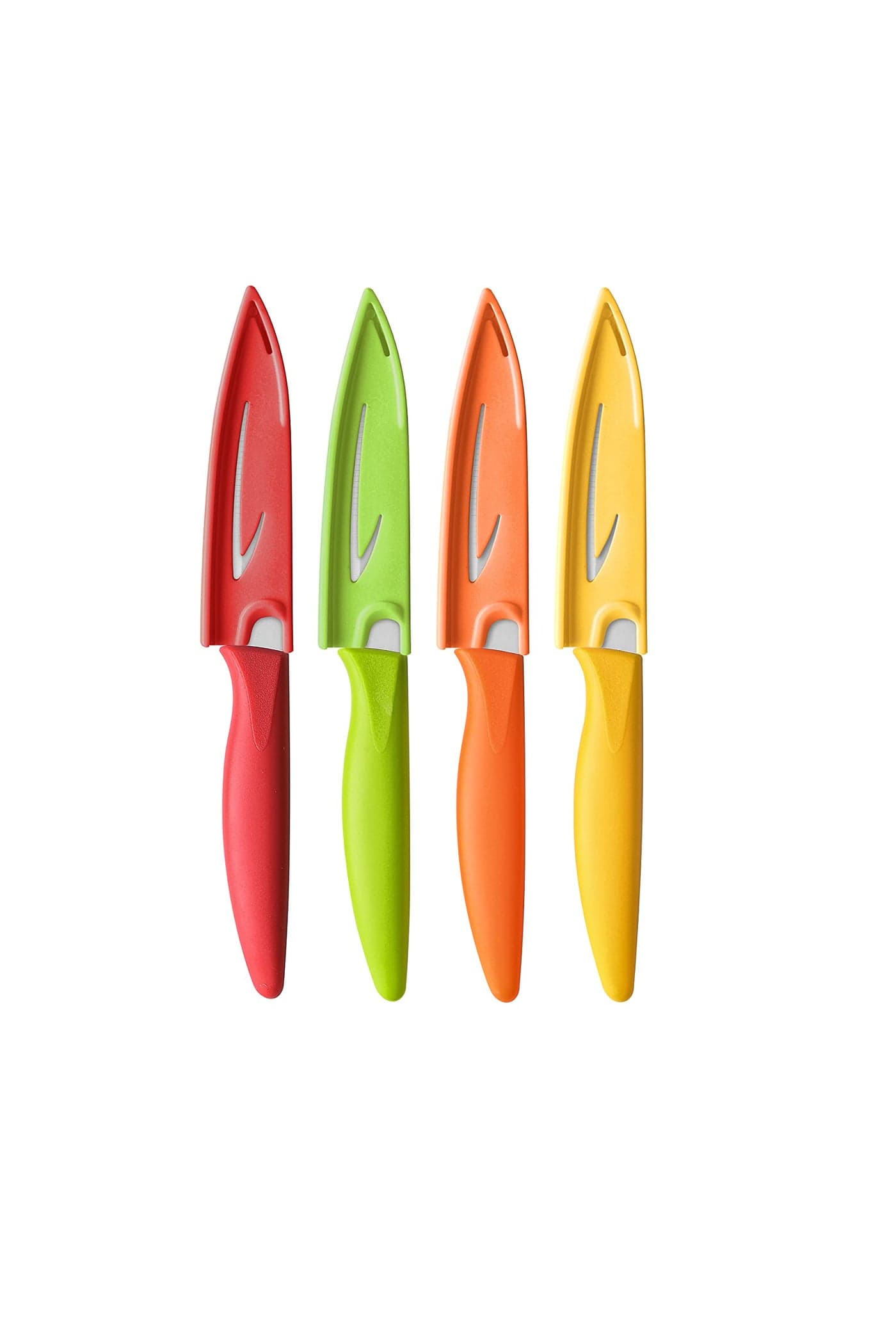 VITUER Paring knife 4PCS Paring knives 4 Knives and 4 Knife cover 4 Inch Peeling Knife Fruit and Vegetable Knife Ultra Sharp Kitchen Knives German Steel PP Plastic Handle