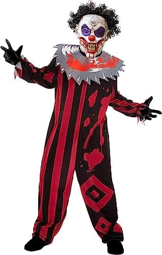 Spooktacular Creations Halloween Boys Killer Clown Costume Scary Clown Costume for Kids Halloween Role Play Dress UpXL1214yr
