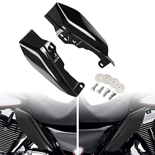 Mid Frame Air Deflectors Heat Shield Fit for 2009-2022 Harley Touring Street Road Glide Road King Electra Glide - Black