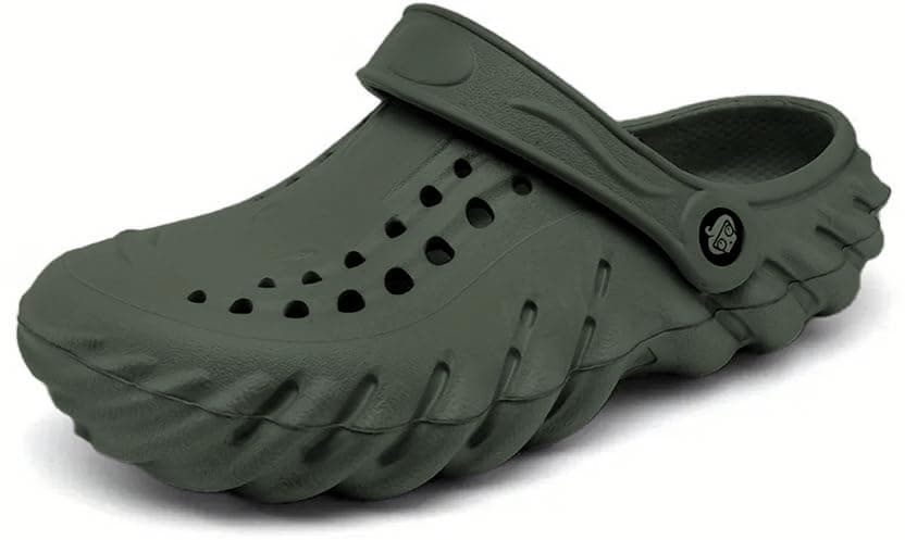 Kraasa Men's Casual Walking Daily Used Clogs & Slipper with Lightweight Design Clogs & Slippers for Men's & Boy's Mehandi UK 6
