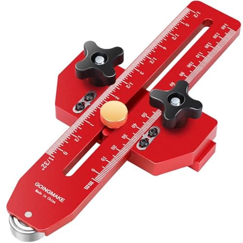 GOINGMAKE Thin Rip Jig Table Saw Jig Guide, Making Repetitive Narrow Thin Strip Cuts, Anti-Kick Back, Fits for 3/8" x 3/4" T and U Slot, for Table Saw Band Saw Router Table Woodworking Tools