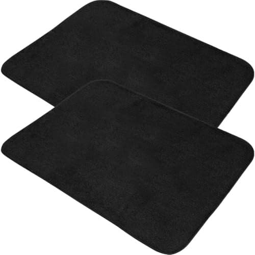 Primeway® Microfibre PU Foam Terry | 45x40cm Large | Water Absorbent | Multi-Utility | Dish Drying Mat for Kitchen | 7mm Thickness | 240 GSM (2 Pcs Mat)