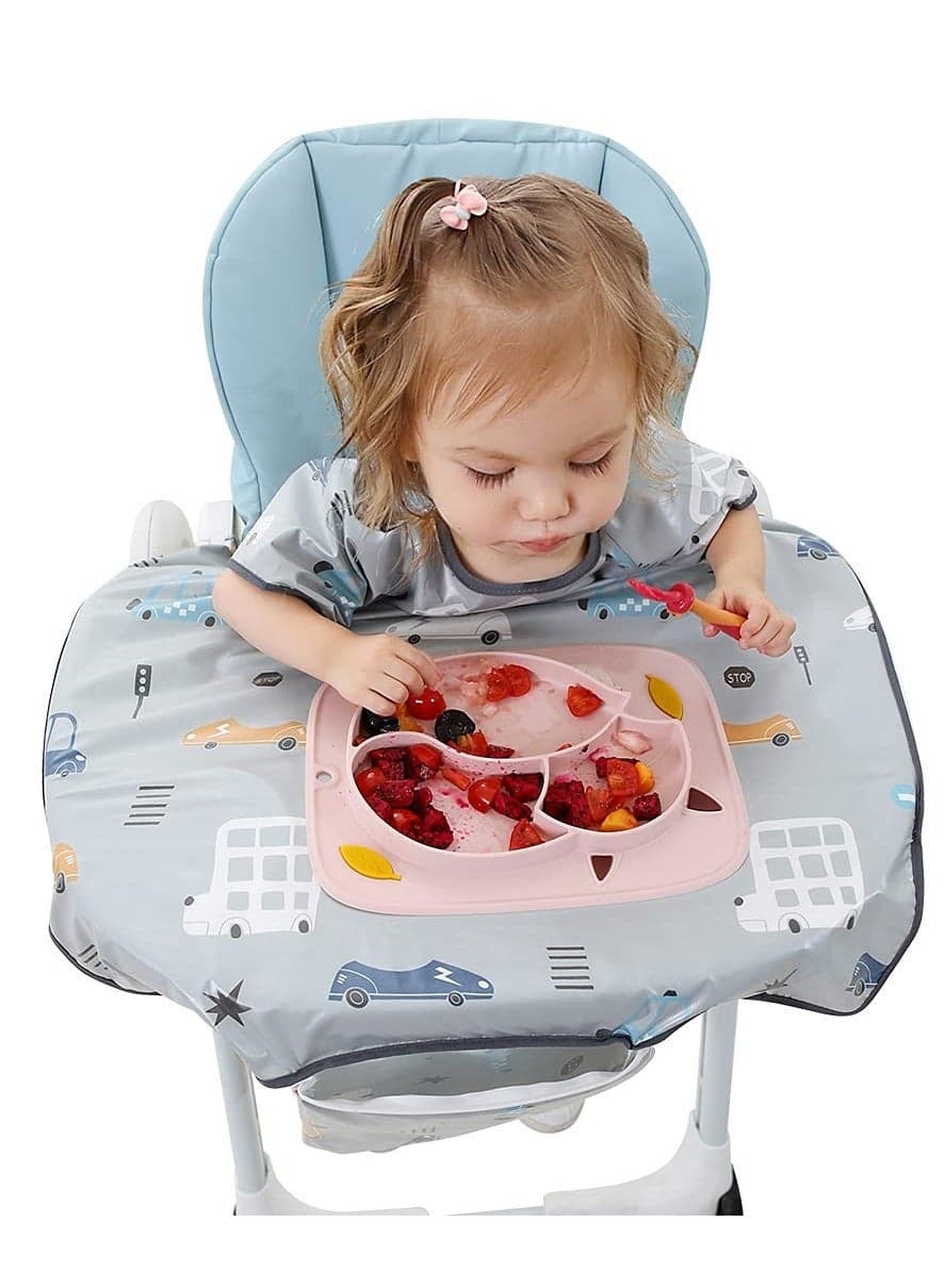 Baby Weaning Bibs, Waterproof Anti Dirty Feeding Bib for Babies Eating, High Chair Shirt Supplies