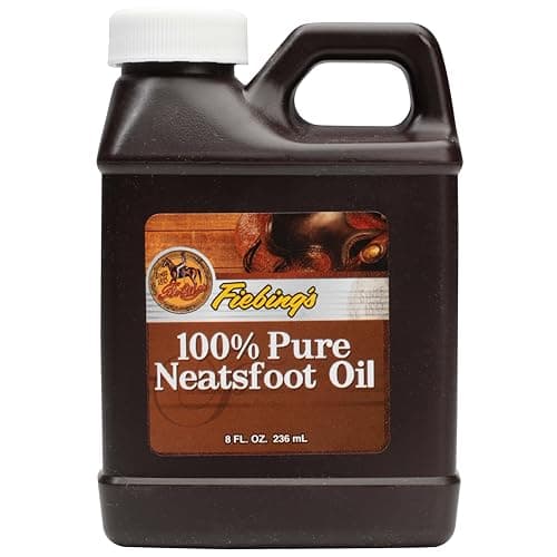 Fiebing's 100% Pure Neatsfoot Oil 8 oz - Leather Conditioner & Preservative with All Natural Animal Oil - Waterproof, Soften, Restore, & Strengthen Leathercraft Shoe, Boot, Belt, Saddle, Couch, Purse