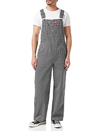 Dickies Mens Hickory Striped Bib Overalls and Coveralls Workwear Apparel, Hickory Stripe, 42W x 32L US