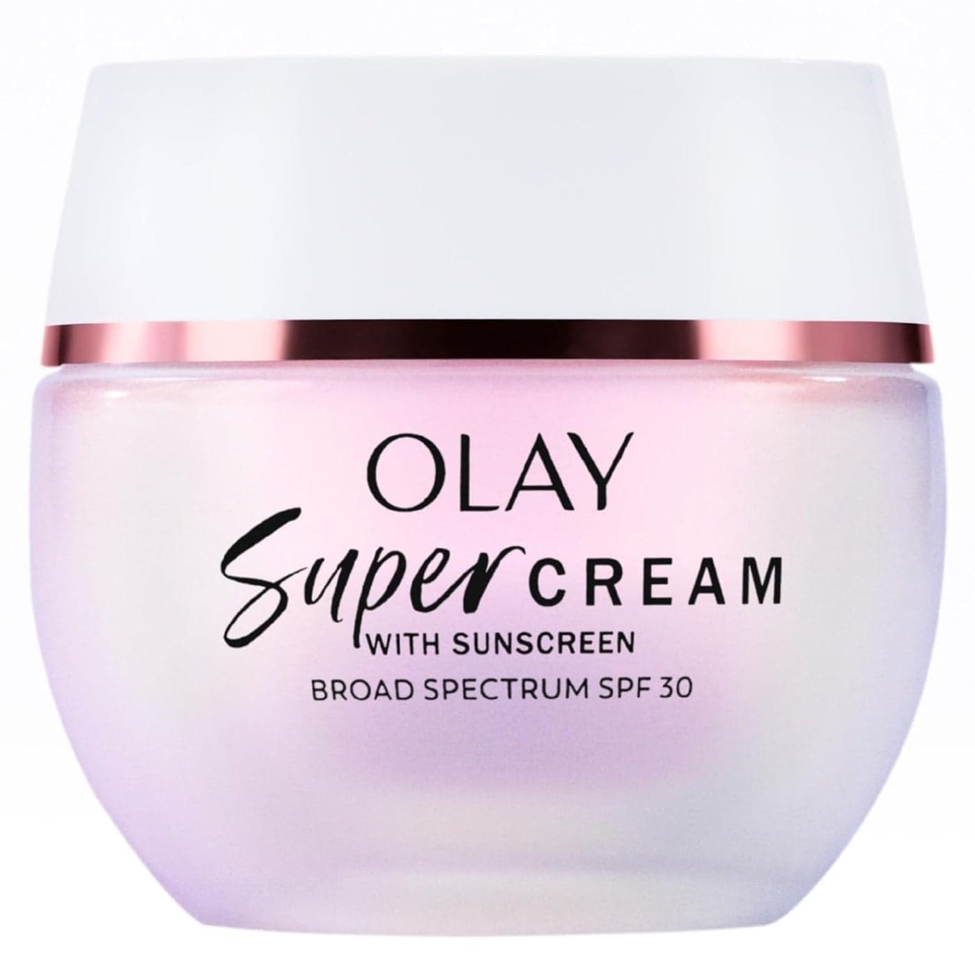Olay Super Cream with Sunscreen SPF 30 17 oz Ultra Lightweight Face Moisturizer Vitamin C E Hyaluronic Acid Niacinamide Collagen Peptide Hydrate Smooth Brighten Firm and Protect