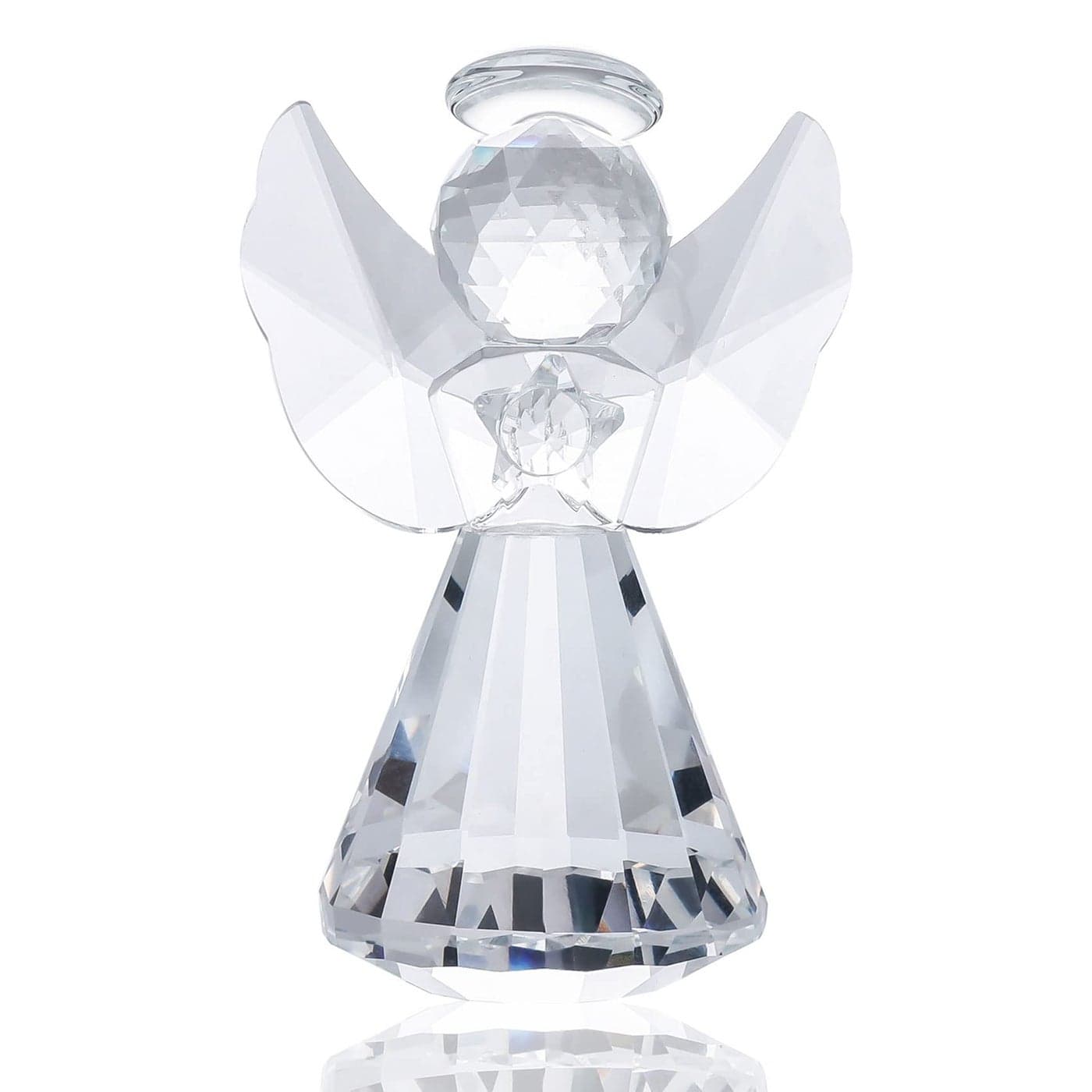 YWHL Crystal Guardian Angel Figurine Glass Guardian Angel Statue Gifts for Women Art Collectible Figurines Home Decor