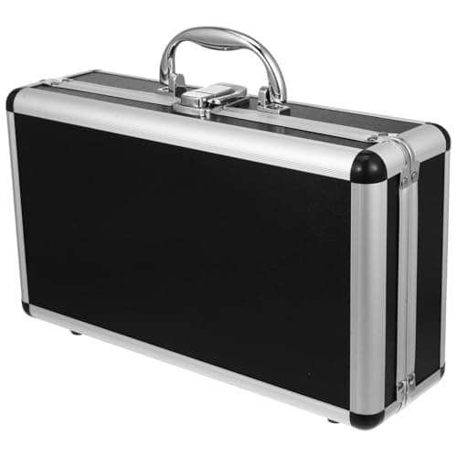 Hemobllo Aluminum Tool Box 11x6x3In – Lockable Foam-Layer Case for Organized Tools, Medicine & Accessories – Portable Carry Handle for Home, Office, Workshop