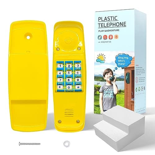 HAPPYPIE Toy Phone for Kids Swing Set Phone Pretend Phones and Learning Education Phones Plastic Telephone Creative Children Play Phone for Toddlers Baby Cell Phone Playhouse Phone Yellow