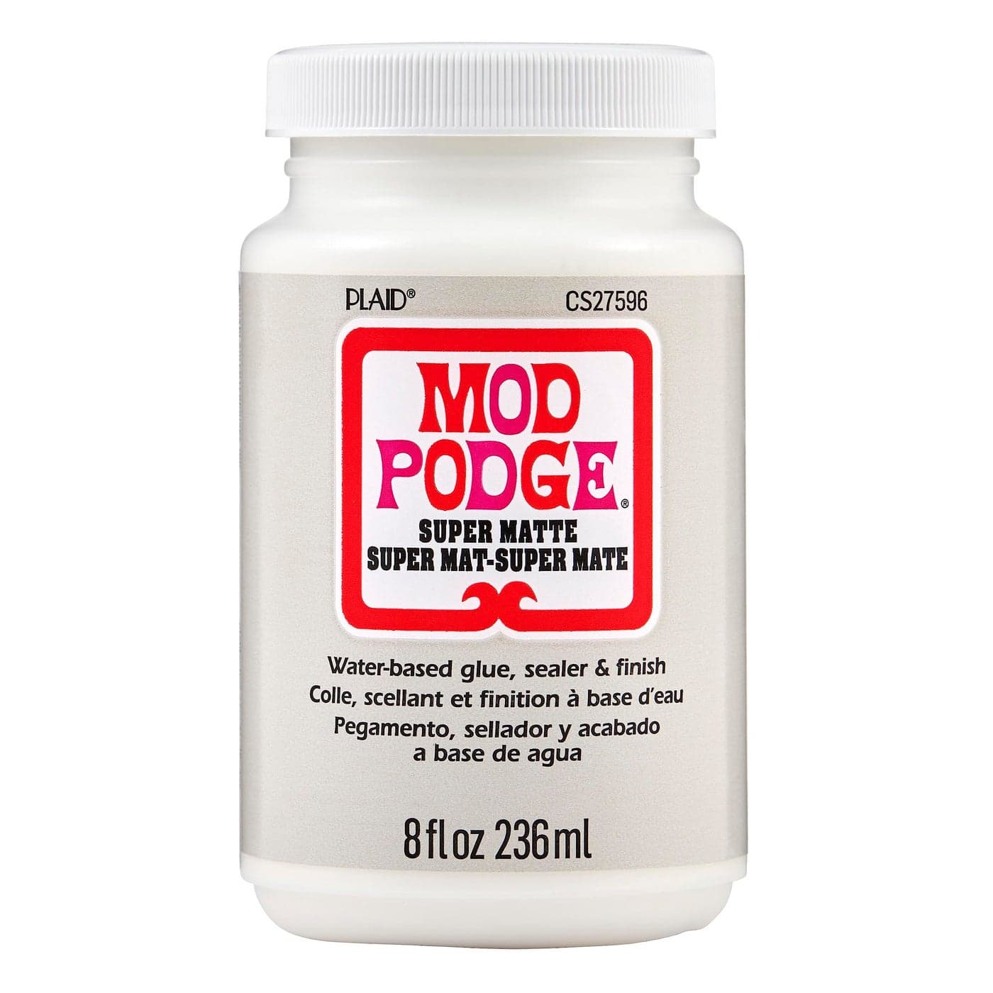 Mod Podge Super Matte, Premium All-in-One Glue, Sealer, and Finish, 8 fl oz, CS27596, Clear