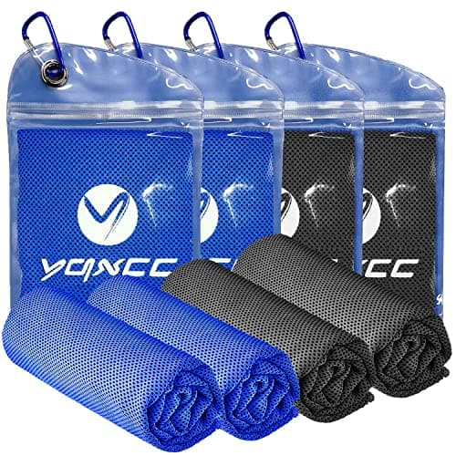 YQXCC 4 Pack Cooling Towels 40x12 Cool for Neck Microfiber Soft Breathable Chilly Towel for Yoga Golf Gym Camping Running Workout More Activities