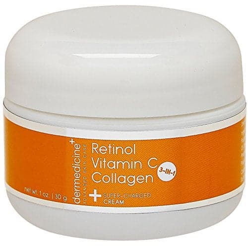 Vitamin C + Retinol + Collagen | Super Charged Anti-Aging Cream for Face | Pharmaceutical Grade Quality | Helps Smooth & Plump Fine Lines & Wrinkles & Brightens for Younger Skin (1 oz)
