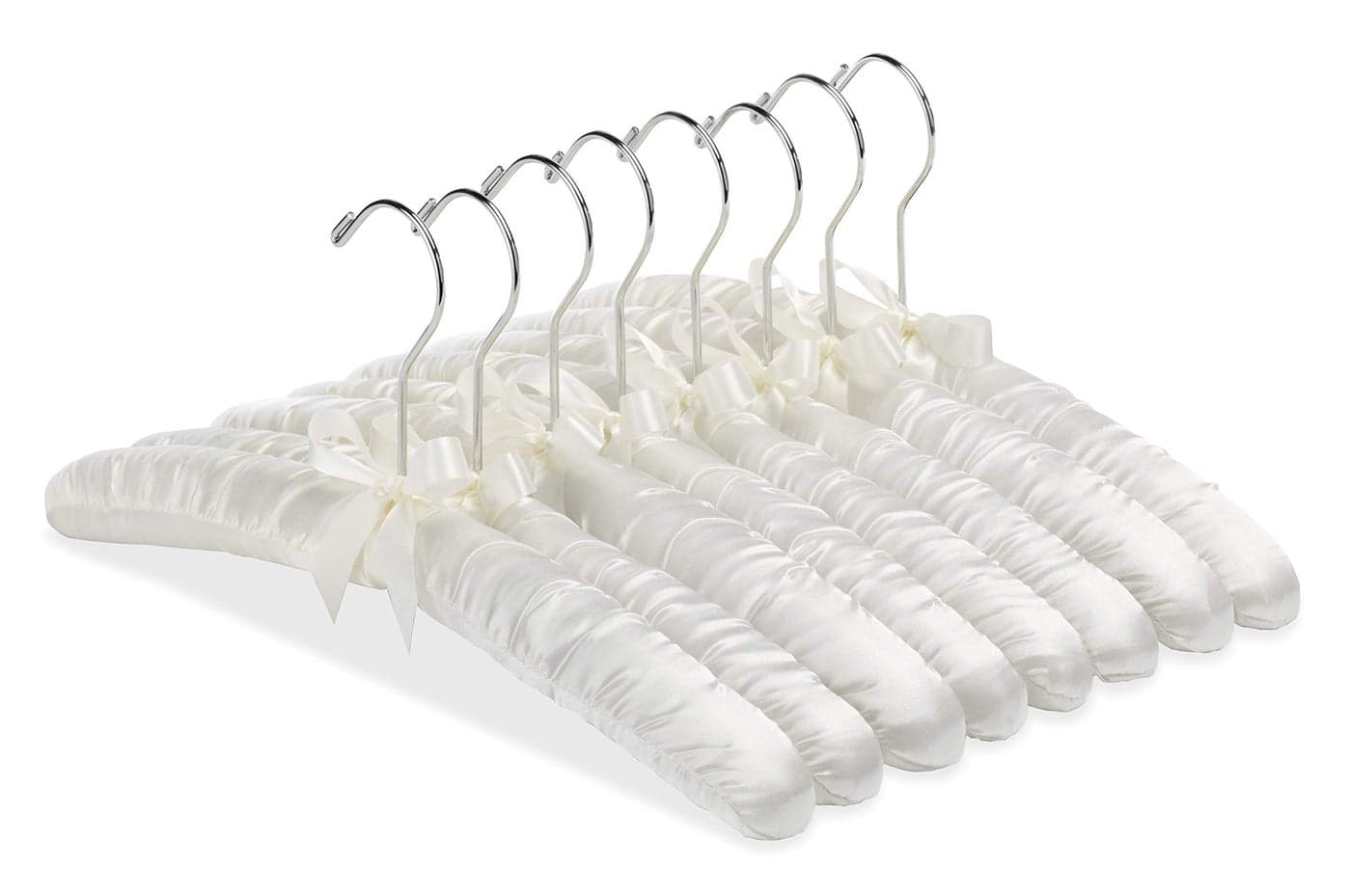 Whitmor 8PK Sat Blouse Hanger 8 Count Bone