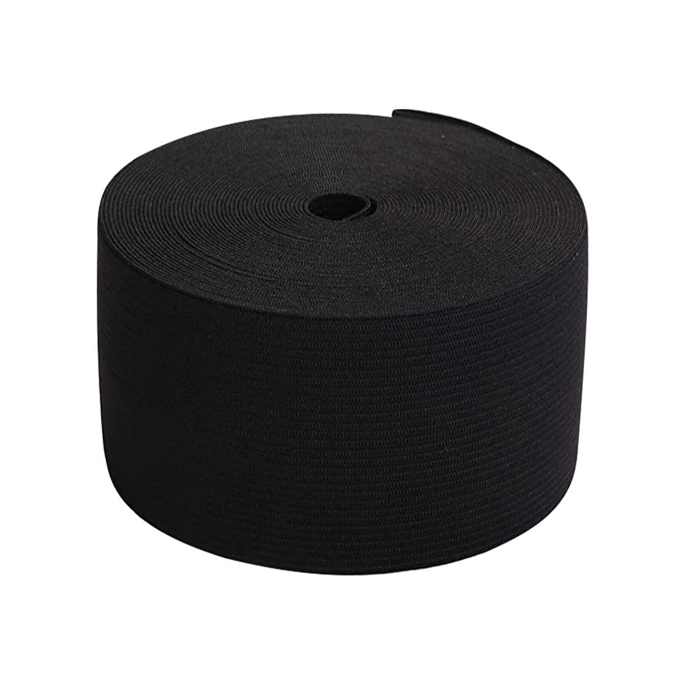 Trimming Shop 75mm 3 Inch Wide Flat Elastic Band Stretchable Waistband Tape Elastic Cord for Sewing Clothing Garments Dressmaking DIY Craft Projects Black 5 Metres