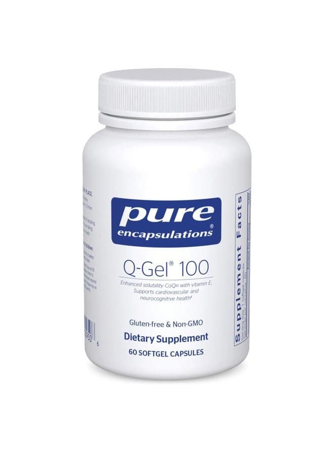 Q-Gel 100 mg (Hydrosoluble CoQ10) - CoQ10 with Vitamin E to Enhance Solubility - 60 Softgel Capsules by Pure Encapsulations