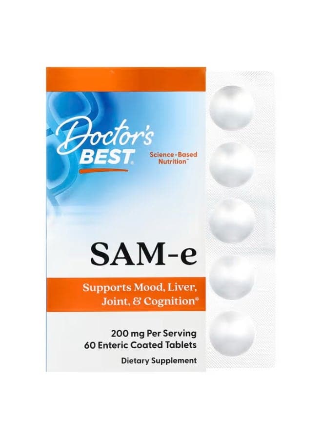 Doctor's Best, SAM-e, 200 mg, 60 Enteric Coated Tablets