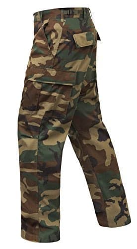 Rothco Relaxed Fit Zipper Fly BDU Pants - Grey (US, Alpha, Small, Regular, Regular, Woodland Camo)