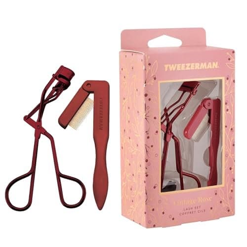 Tweezerman Vintage Rose Lash Gift Set Makeup Eyelash Tool for All Eye Shapes