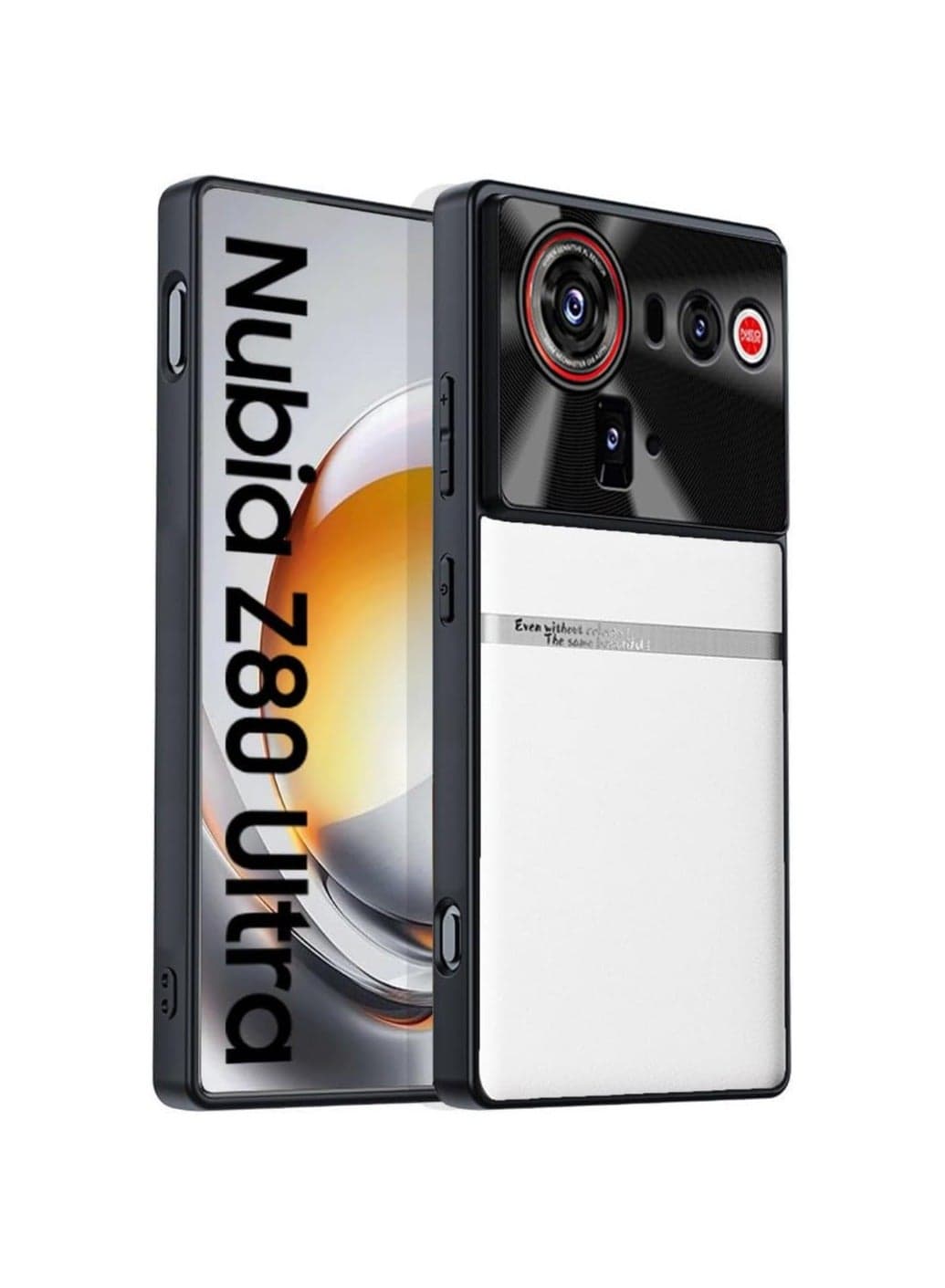 Protective Case Compatible with ZTE Nubia Z80 Ultra 5G Slim Shockproof Metal Lens Protection Leather Case