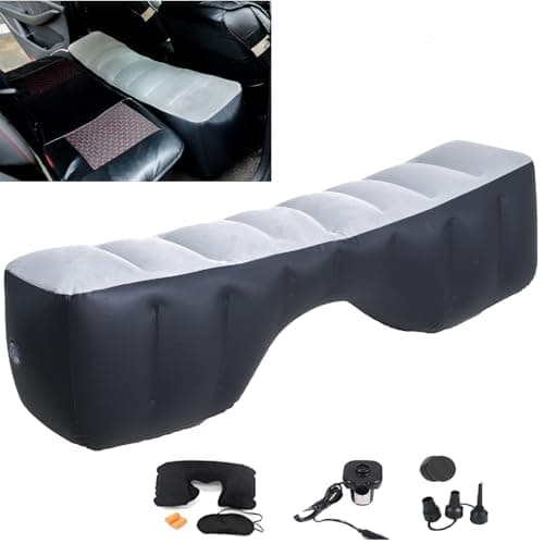 Onirii Inflatable Car Air Travel Mattress Back Seat Bed with Air Pump,51.2"×10.6"×14.6" Portable Camping Sleeping Gap Pad Air Bed for Car,SUV