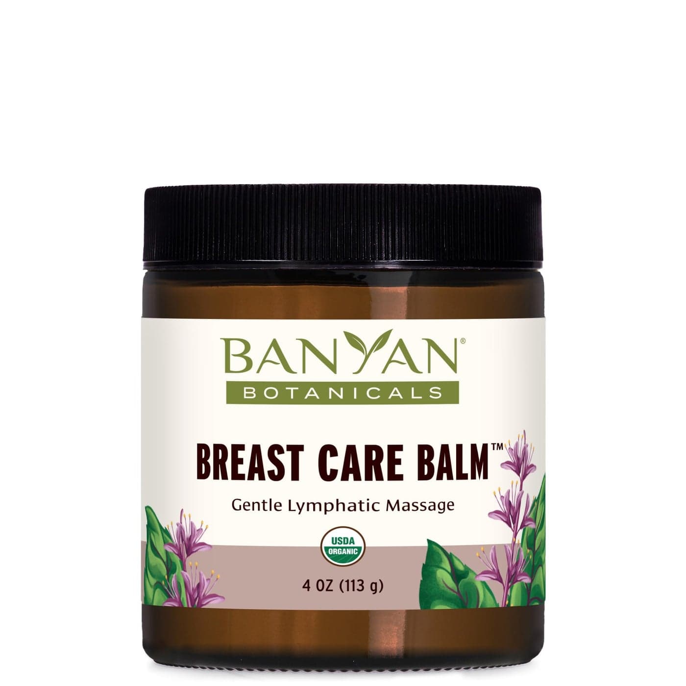 Banyan Botanicals Breast Care Balm Organic Herbal Salve with Tulsi Palmarosa for Lymph Massage Breast Health Promotes Healthy Circulation 4 oz Non GMO Sustainably Sourced Petroleum Free
