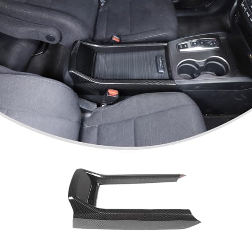 HIRUFAIT Armrest Box Frame Trim for Honda Pilot 2016-2022/ Ridgeline 2020-2023/ Passport 2019-2023 Accessories, ABS Center Console Armrest Box Frame Protective Cover (Carbon Fiber Pattern)