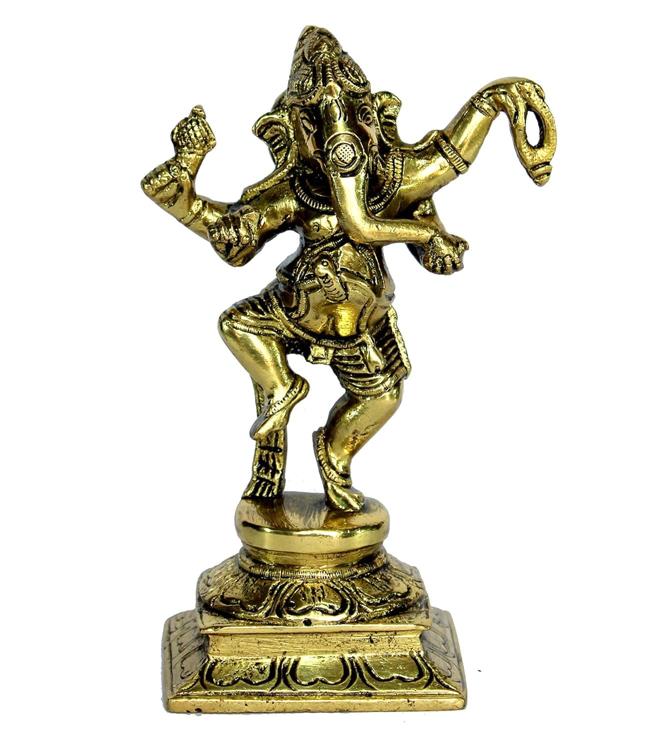 eSplanade Brass Dancing Ganesha Ganesh Showpiece Murti Idol Statue Sculpture 6 Inches