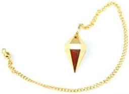 Jet Double Point Brass Metal Pendulum Healing Dowsing Reiki Recovery Answers Prediction Fortune Destiny