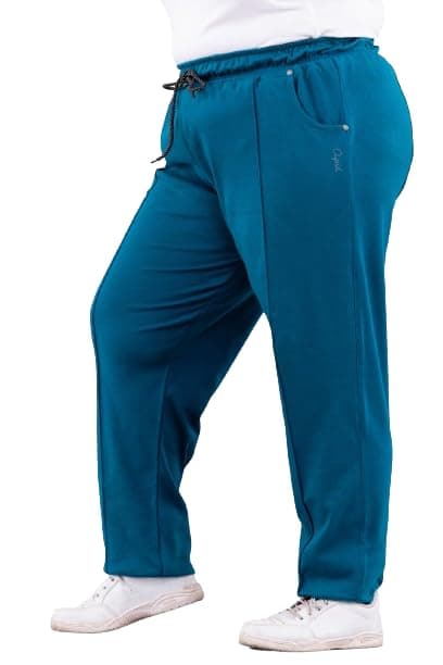 CUPID Women's Regular Fit Cotton Mid Rise Track Pants,Comfortable Lower,Trouser, Joggers, Night N Daily Use Gym Wear Lounge Pant For Ladies, Teal Blue, X Large