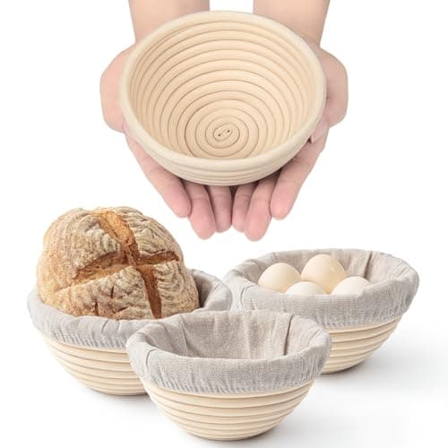 Mini Banneton Basket 5 Inch Set of 4 Round Banneton Bread Proofing Set Perfect for Bread Bowl and Small Sourdough Loaves Mini Sourdough Proofing Basket for Baking Supplies