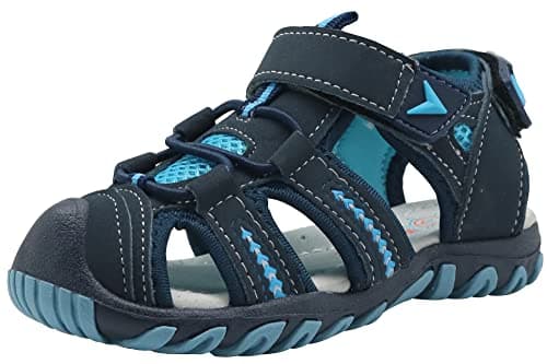 Apakowa Kid's Boy's Soft Sole Close Toe Sport Beach Sandals (Toddler/Little Kid) (Color : Blue, Size : 11.5 M US Little Kid)