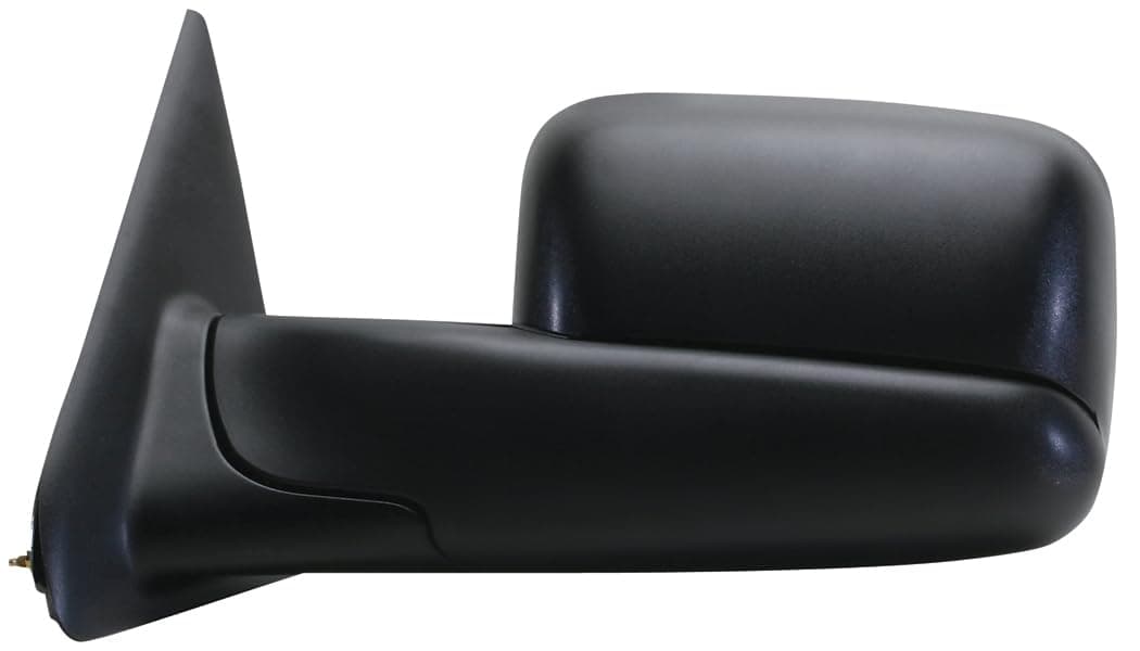 K Source Driver Side Towing Mirror – For 2002-2009 Ram 1500, 2500, 3500, Textured Black, Spot Mirror, Flip-out-head, Foldaway