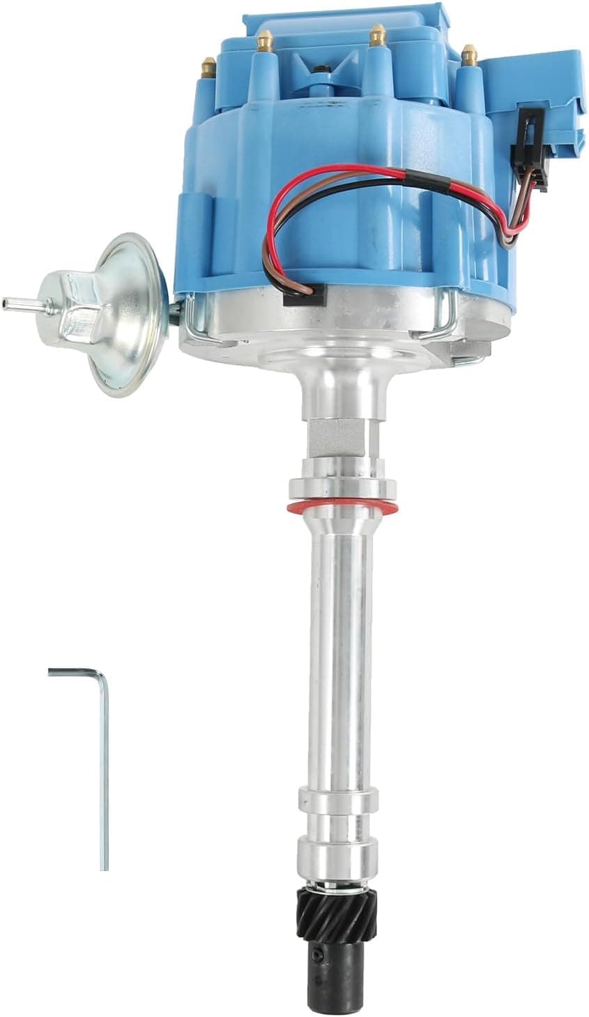 CARMOCAR HEI Ignition Distributor with Blue Cap for Chevy GM Small Blocks and Big Blocks