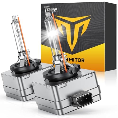 Termitor D1S HID Headlights Bulbs 800 30000LM Enhanced Brighter 6000K Cool White IP68 Xenon 35W Design for Replace 66144 66140 85140 85415 Direct PlugandPlay Installation Pack of 2