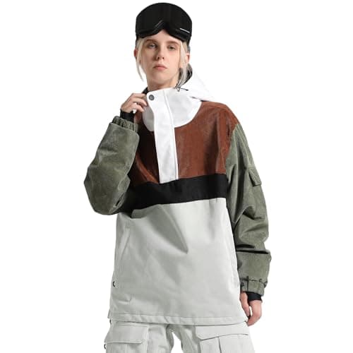 GSOU SNOW Women Men Ski Jacket Snow Coat Waterproof Windproof Snowboarding Jacket Coat Insulated Warm Winter