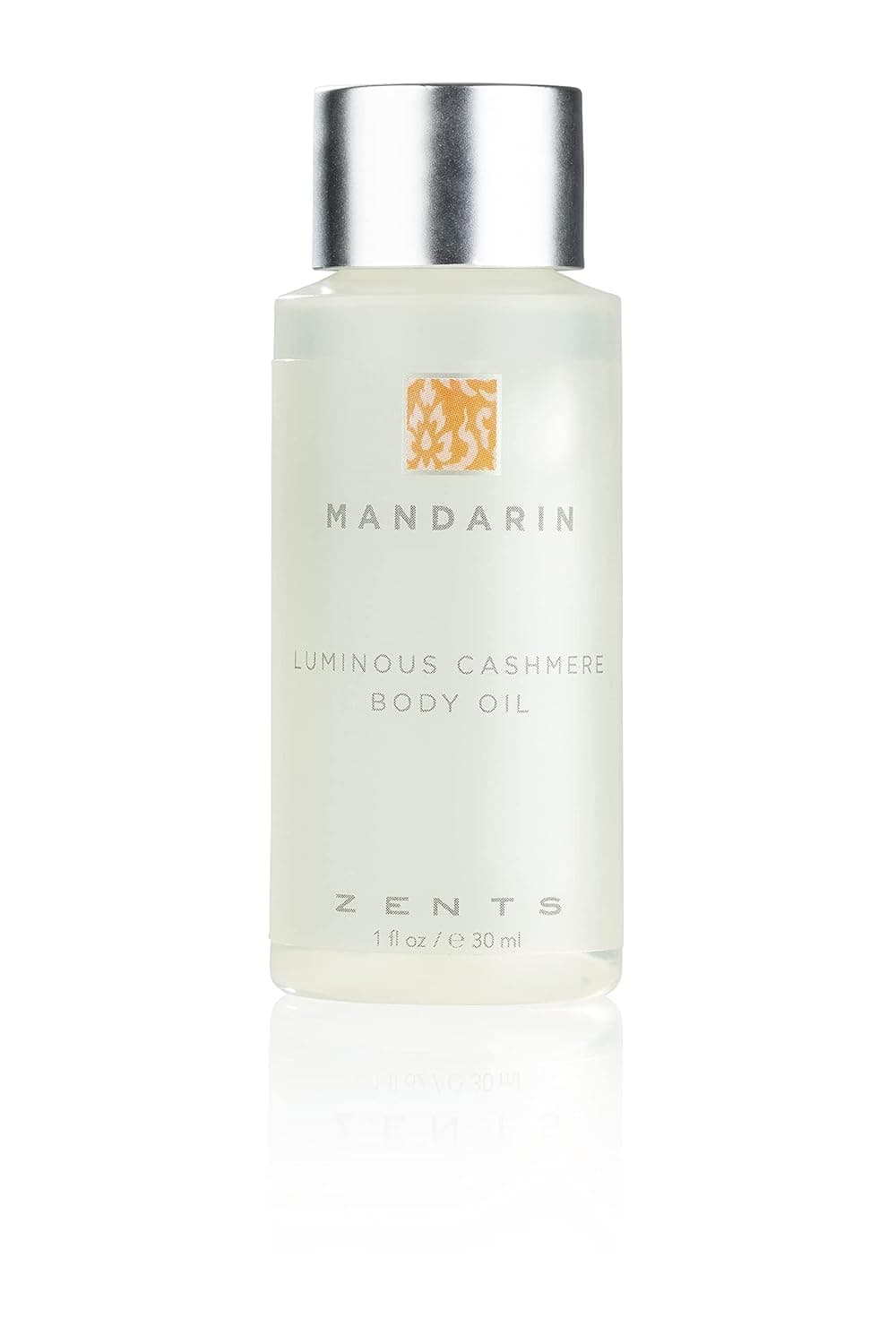 Zents Luminous Cashmere Body Oil Travel Size Mandarin Fragrance Moisturizing Body Oil with Vitamin E Organic Coconut Oil Softens Smooths Skin 1 fl oz TSA Approved